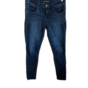 Express Dark Wash Mid Rise Legging Denim Jeans